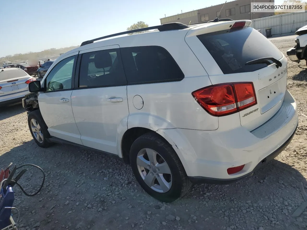 2012 Dodge Journey Sxt VIN: 3C4PDCBG7CT187355 Lot: 77581424