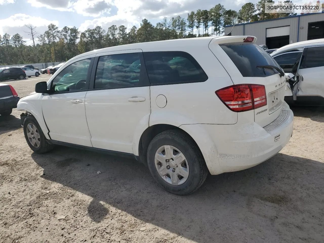 2012 Dodge Journey Se VIN: 3C4PDCAB7CT353220 Lot: 78223334