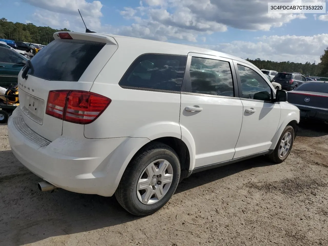 2012 Dodge Journey Se VIN: 3C4PDCAB7CT353220 Lot: 78223334