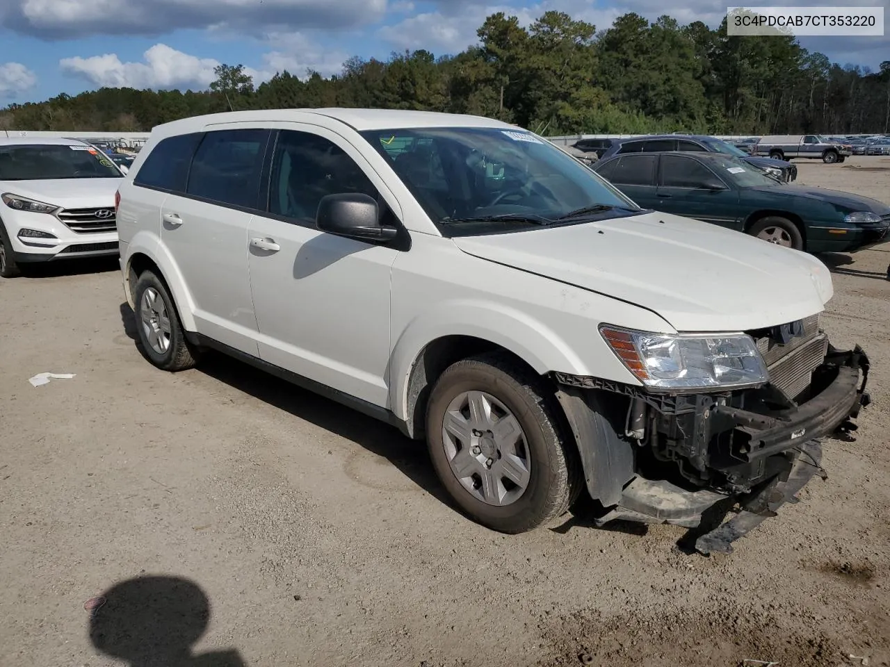 2012 Dodge Journey Se VIN: 3C4PDCAB7CT353220 Lot: 78223334