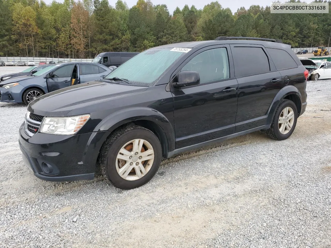 2012 Dodge Journey Sxt VIN: 3C4PDCBB0CT331638 Lot: 78755254