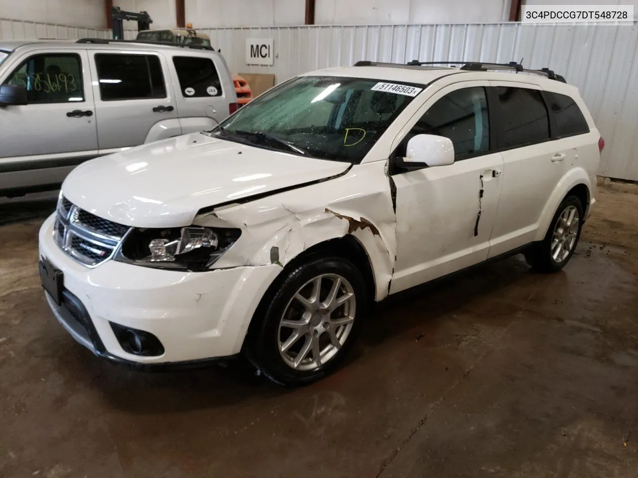 2013 Dodge Journey Sxt VIN: 3C4PDCCG7DT548728 Lot: 51146503