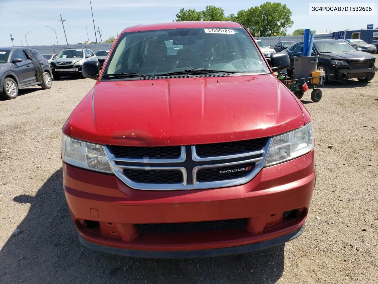 2013 Dodge Journey Se VIN: 3C4PDCAB7DT532696 Lot: 57580184