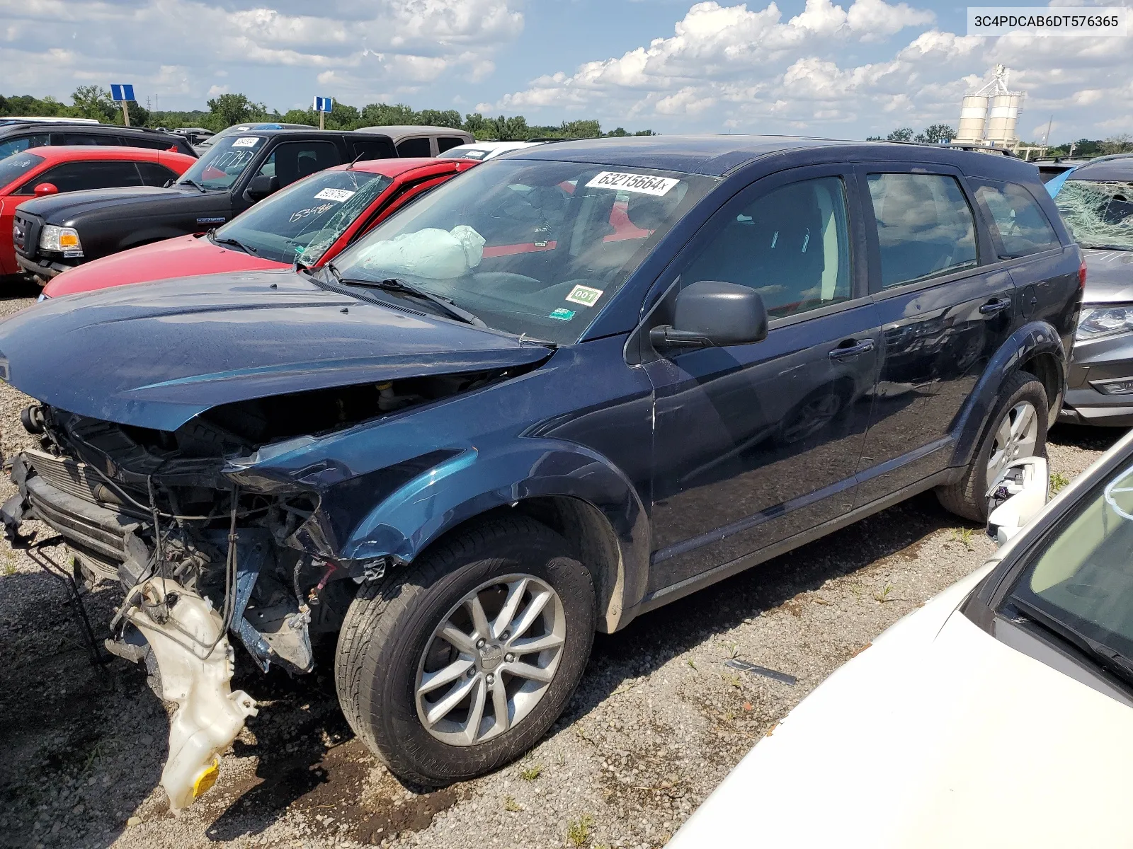 2013 Dodge Journey Se VIN: 3C4PDCAB6DT576365 Lot: 63215664