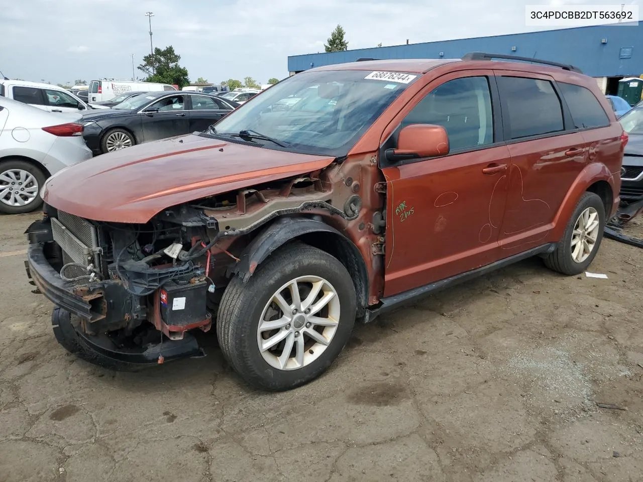 2013 Dodge Journey Sxt VIN: 3C4PDCBB2DT563692 Lot: 68876244