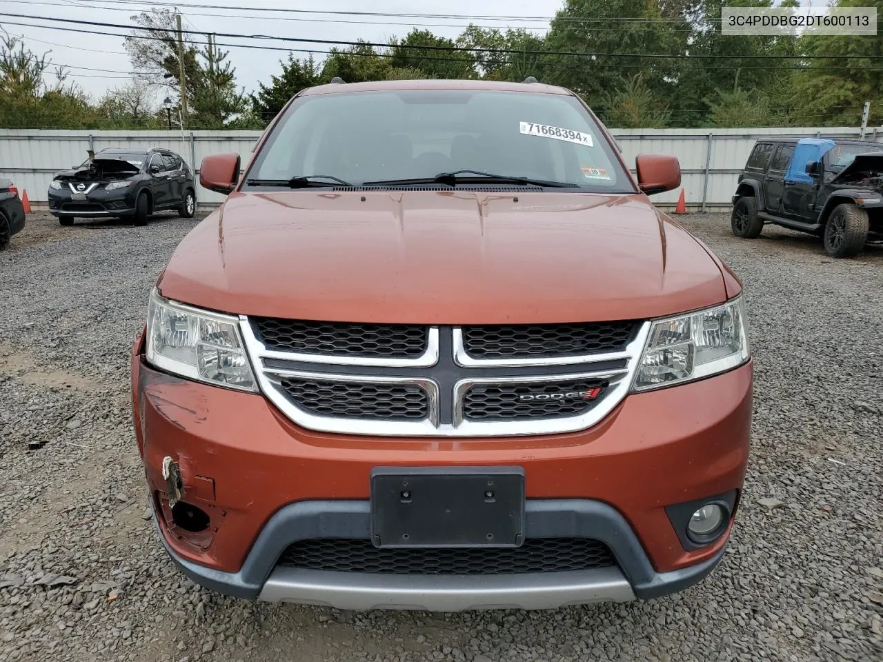 2013 Dodge Journey Sxt VIN: 3C4PDDBG2DT600113 Lot: 71668394