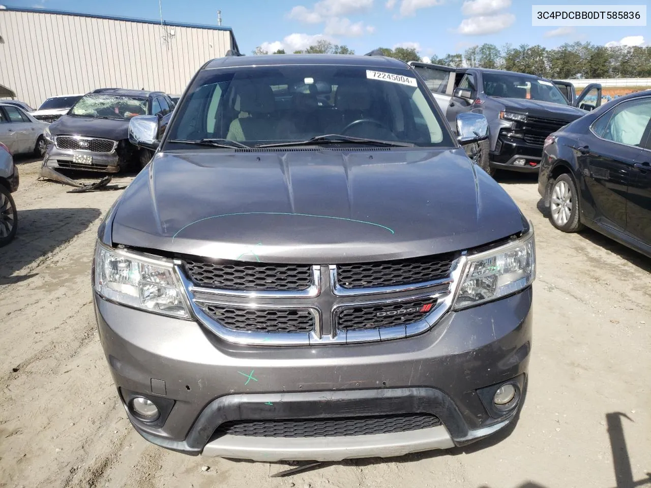 2013 Dodge Journey Sxt VIN: 3C4PDCBB0DT585836 Lot: 72245004