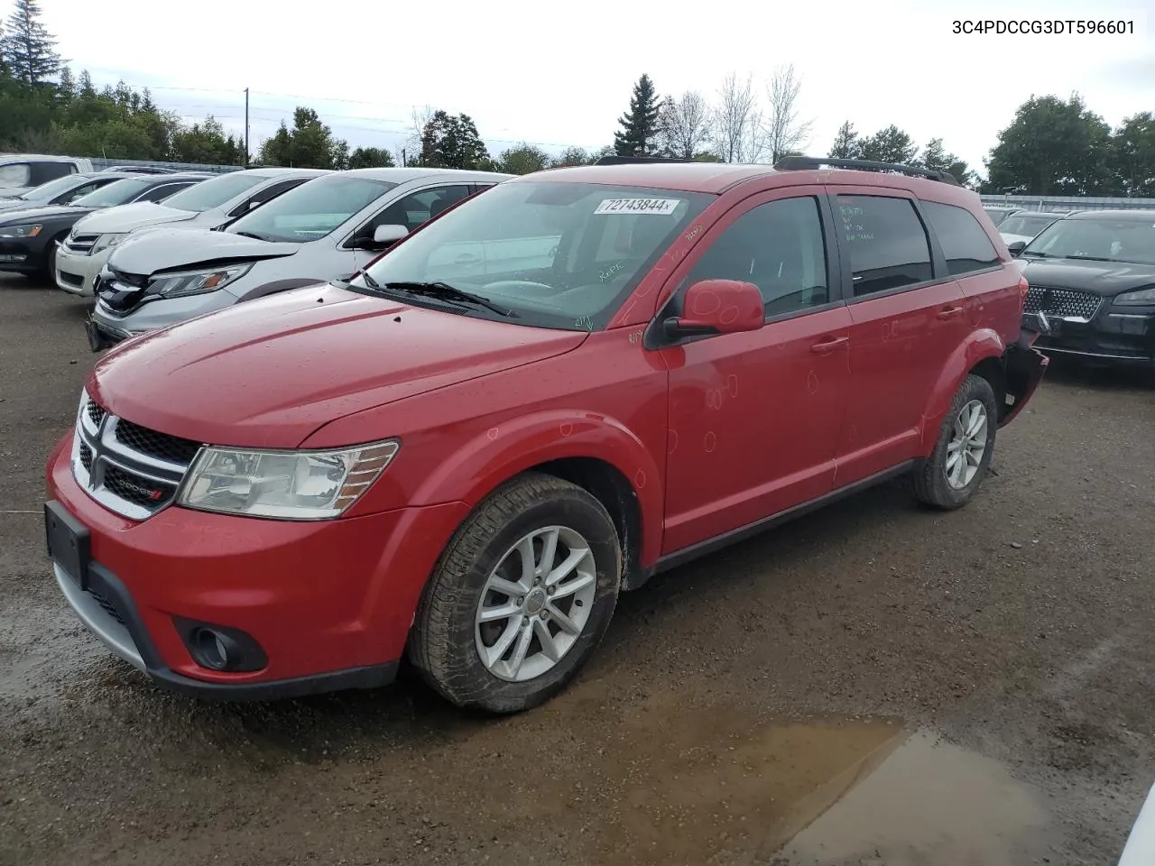 2013 Dodge Journey Sxt VIN: 3C4PDCCG3DT596601 Lot: 72743844