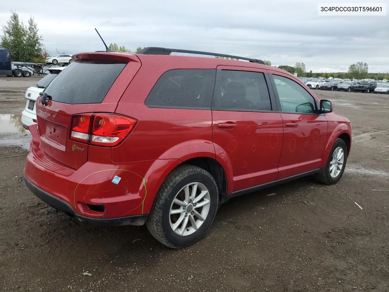 2013 Dodge Journey Sxt VIN: 3C4PDCCG3DT596601 Lot: 72743844