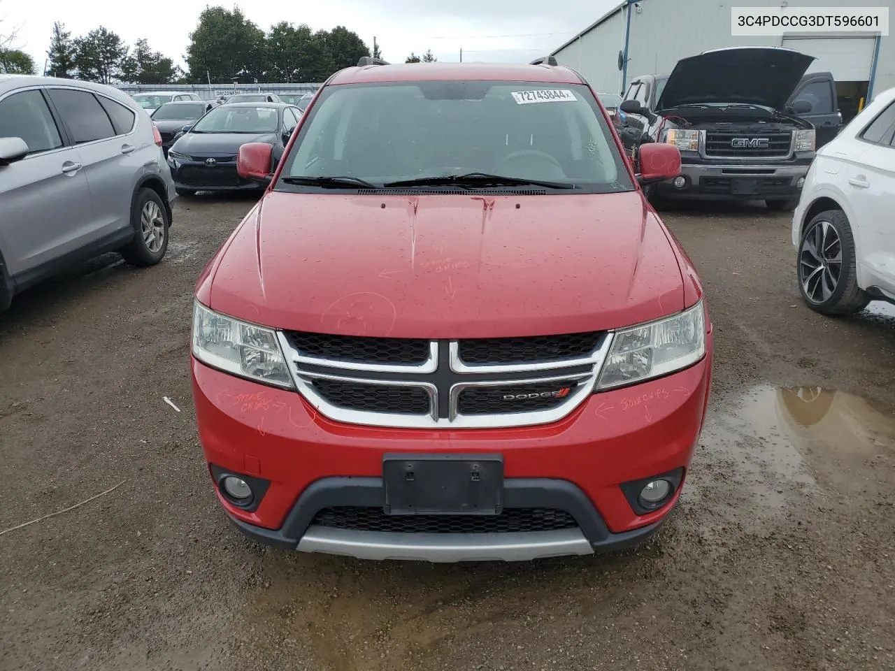 2013 Dodge Journey Sxt VIN: 3C4PDCCG3DT596601 Lot: 72743844