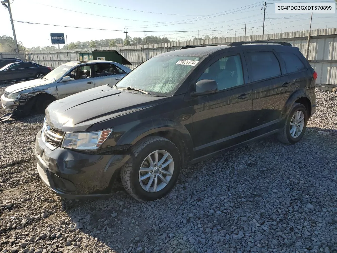 2013 Dodge Journey Sxt VIN: 3C4PDCBGXDT570899 Lot: 73707704