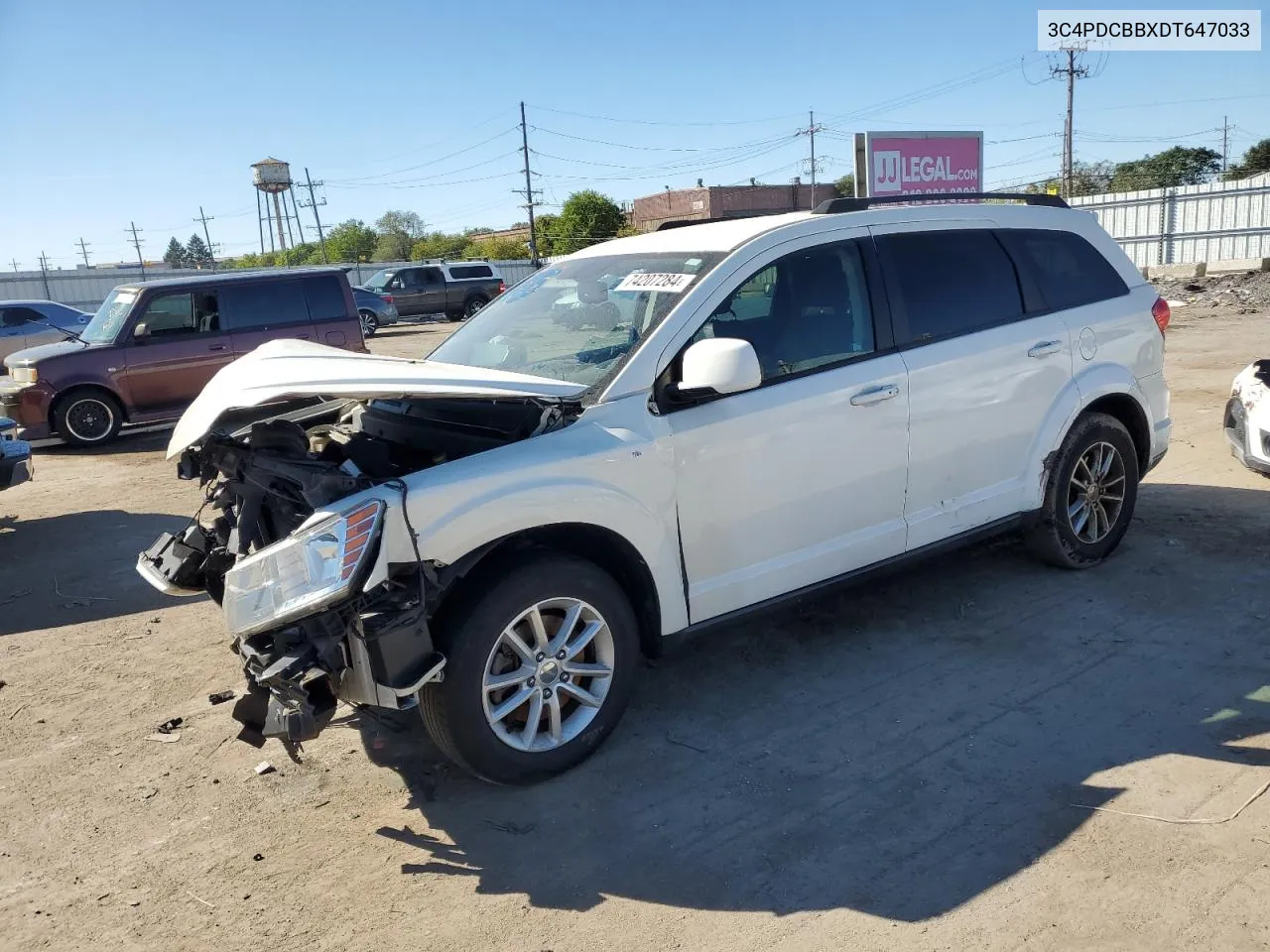 2013 Dodge Journey Sxt VIN: 3C4PDCBBXDT647033 Lot: 74207284