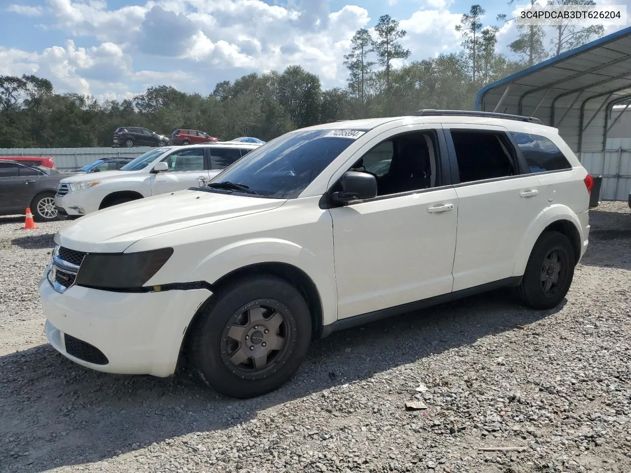 2013 Dodge Journey Se VIN: 3C4PDCAB3DT626204 Lot: 74285894