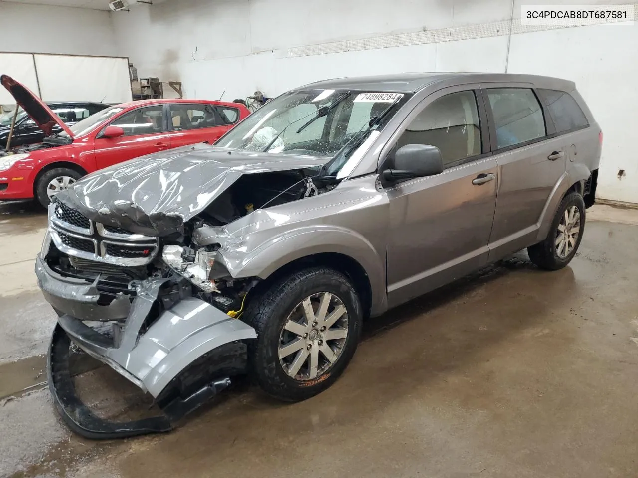 2013 Dodge Journey Se VIN: 3C4PDCAB8DT687581 Lot: 74898284