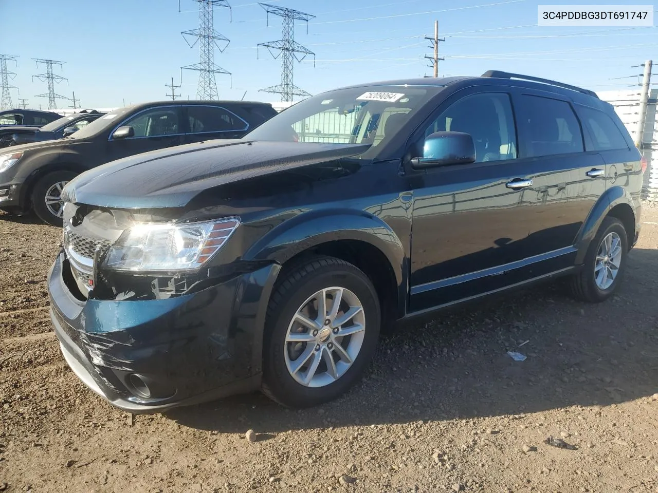 2013 Dodge Journey Sxt VIN: 3C4PDDBG3DT691747 Lot: 75209064