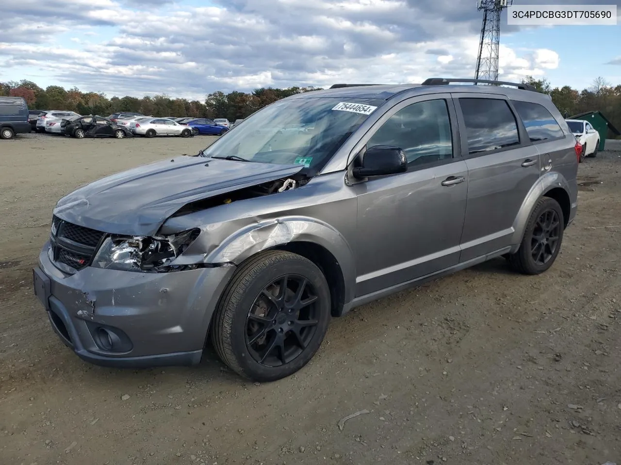 2013 Dodge Journey Sxt VIN: 3C4PDCBG3DT705690 Lot: 75444654