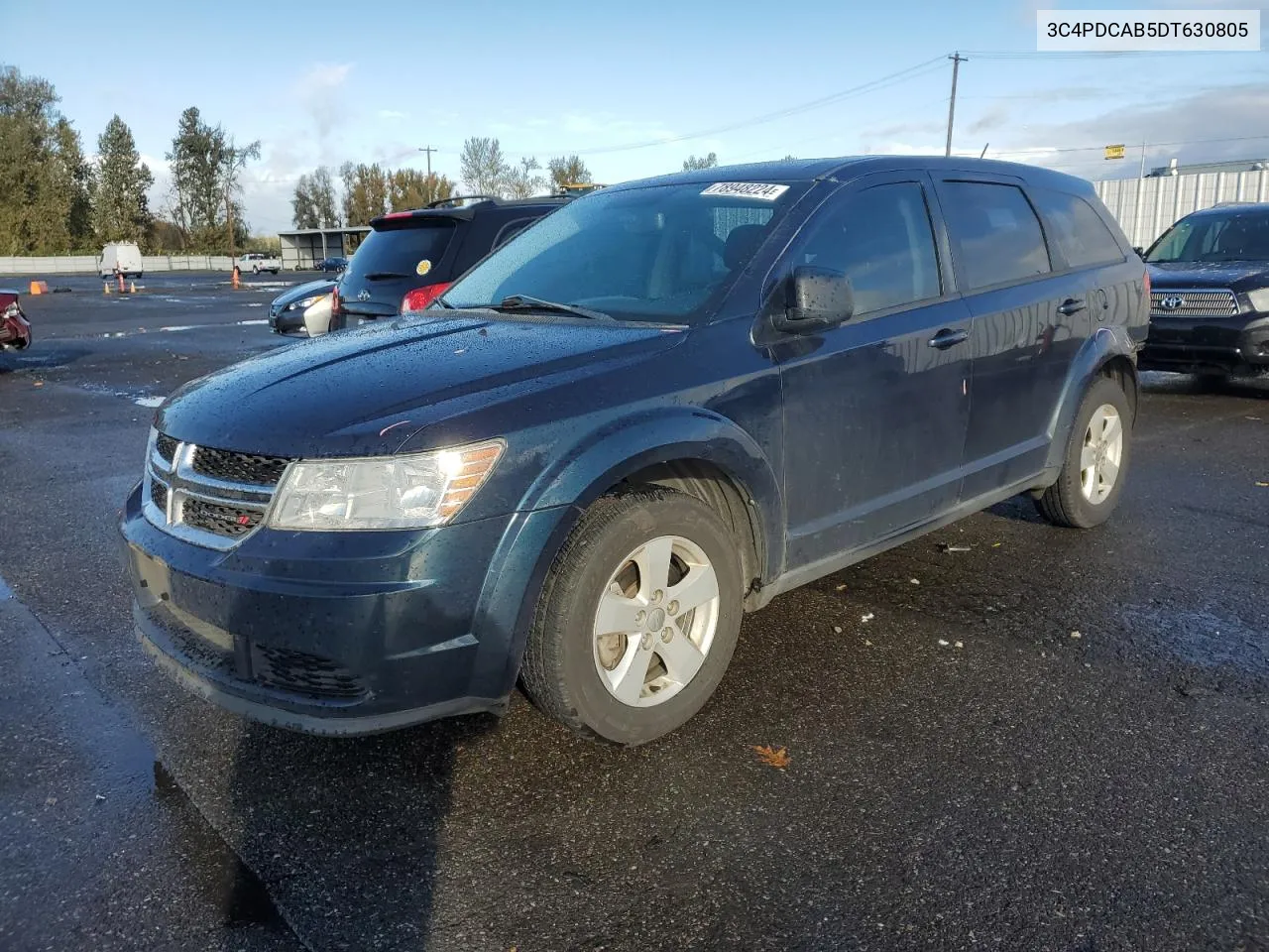 2013 Dodge Journey Se VIN: 3C4PDCAB5DT630805 Lot: 78948224