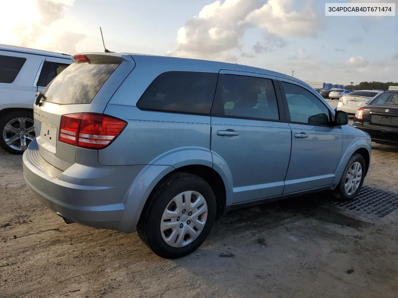 2013 Dodge Journey Se VIN: 3C4PDCAB4DT671474 Lot: 79600584