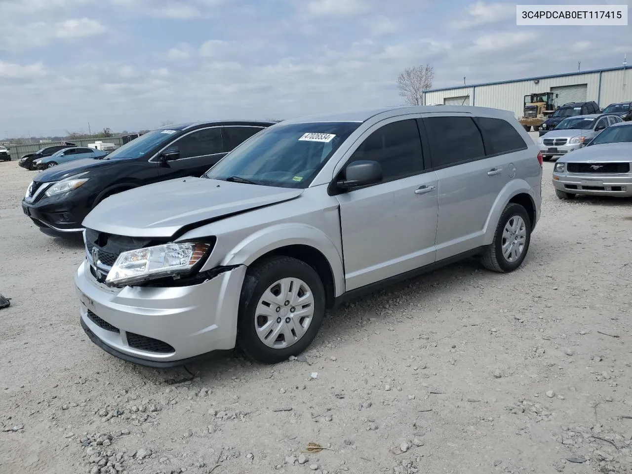 2014 Dodge Journey Se VIN: 3C4PDCAB0ET117415 Lot: 47026534