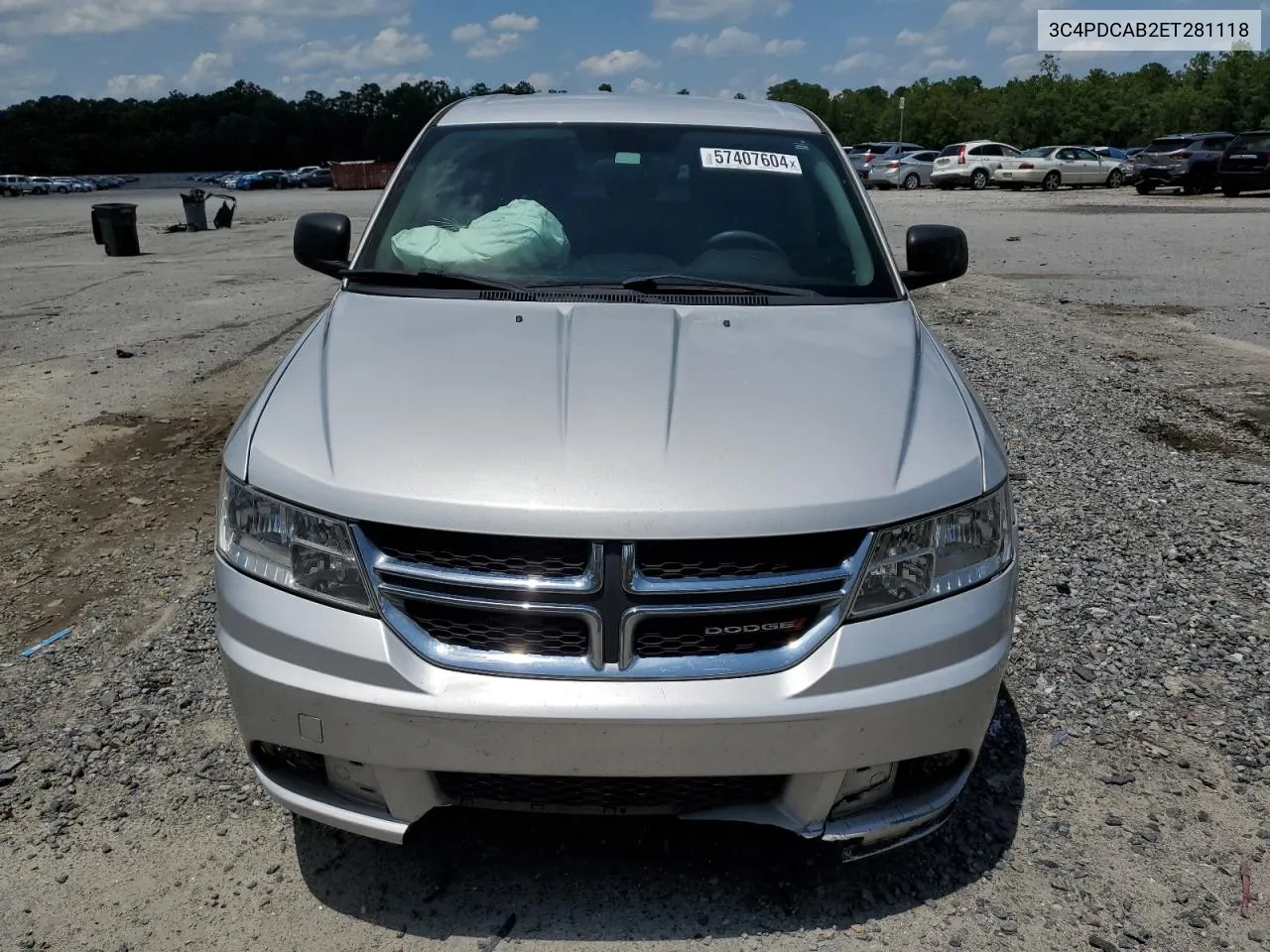 2014 Dodge Journey Se VIN: 3C4PDCAB2ET281118 Lot: 57407604