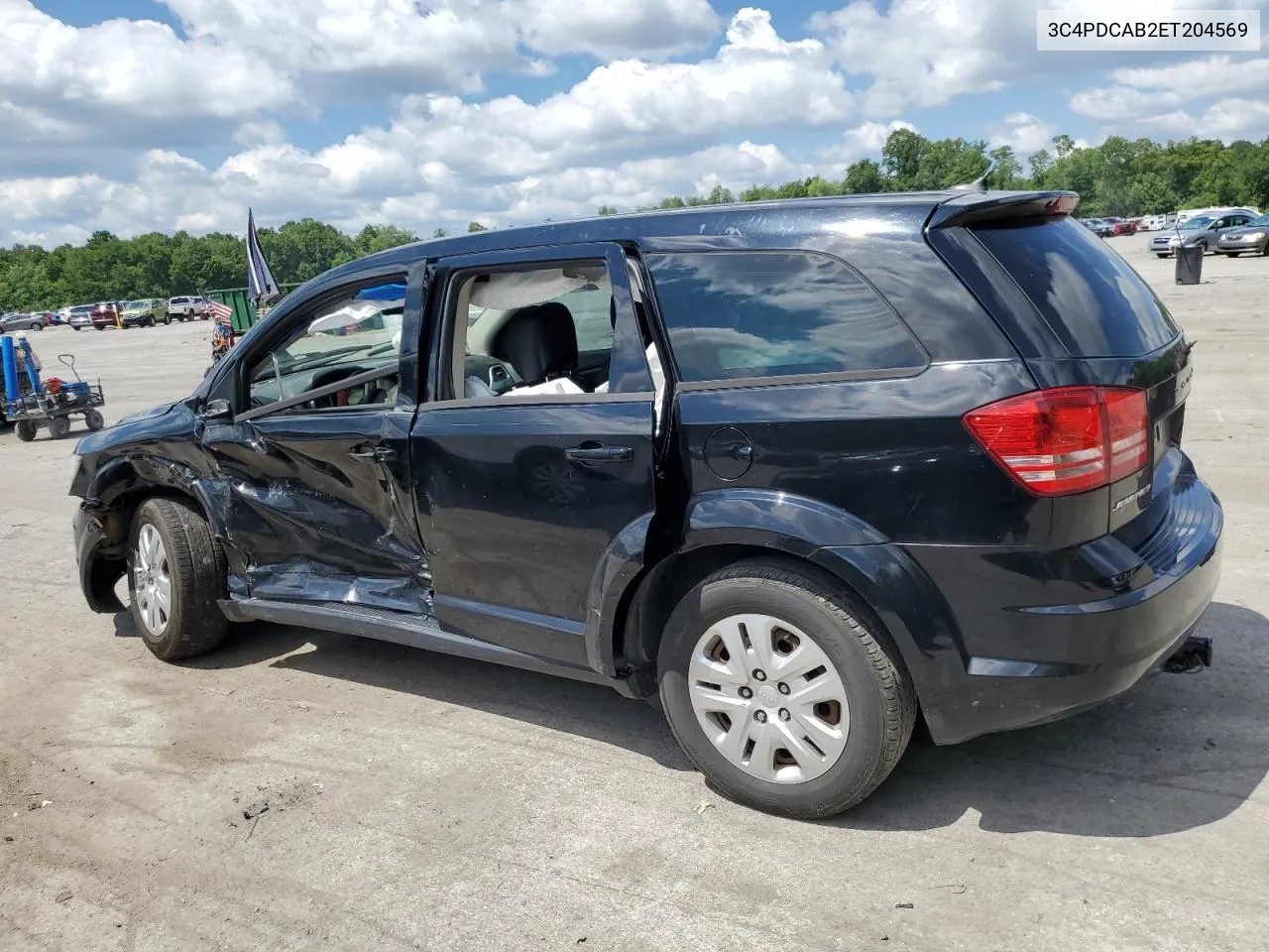 2014 Dodge Journey Se VIN: 3C4PDCAB2ET204569 Lot: 59901354