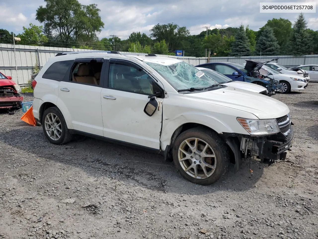 2014 Dodge Journey Limited VIN: 3C4PDDDG6ET257708 Lot: 60240084