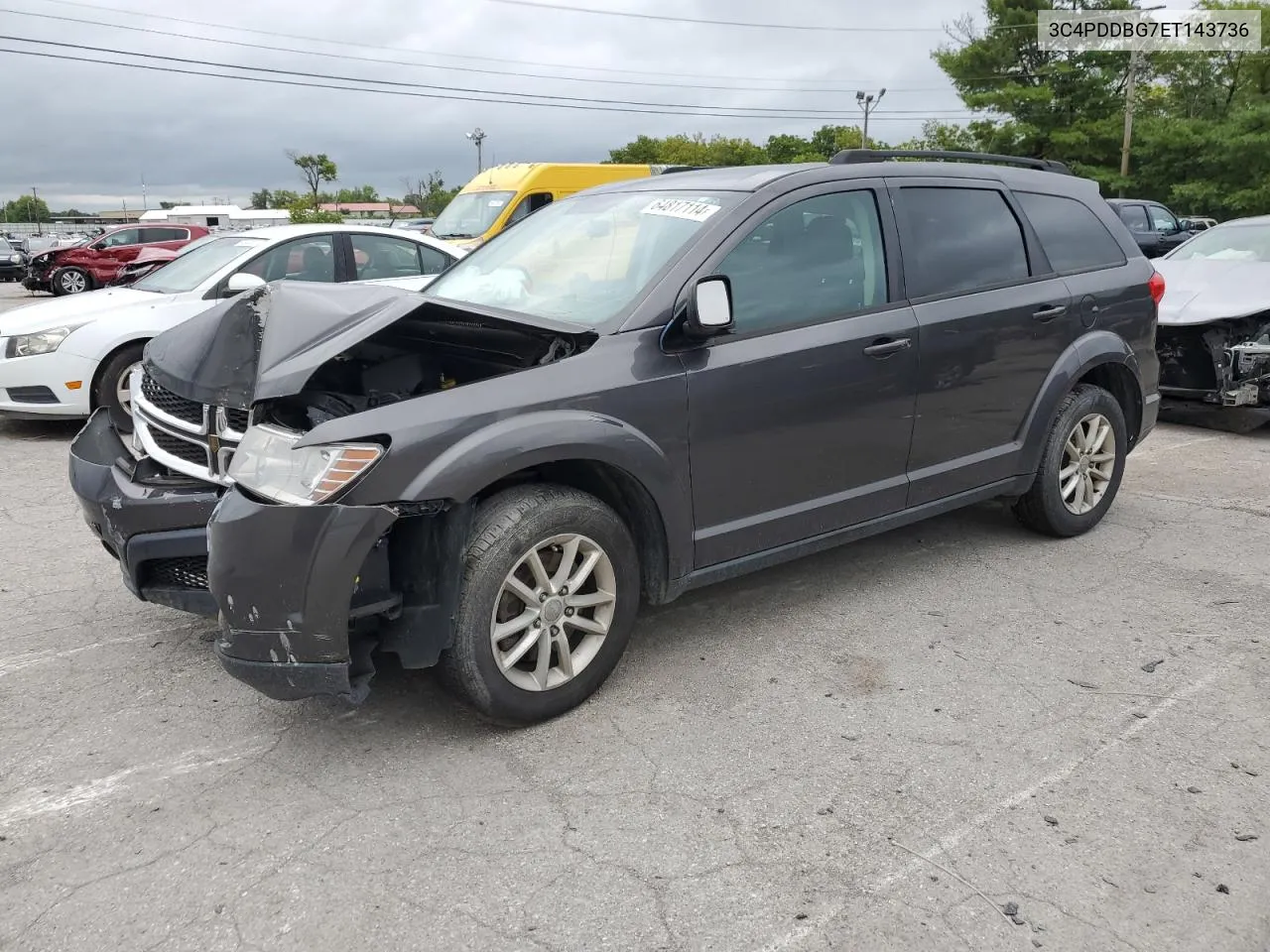 2014 Dodge Journey Sxt VIN: 3C4PDDBG7ET143736 Lot: 64817114