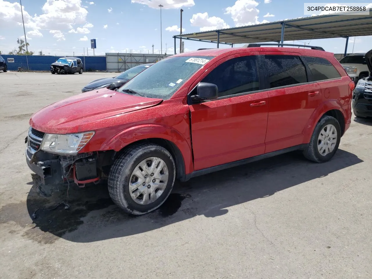 2014 Dodge Journey Se VIN: 3C4PDCAB7ET258868 Lot: 67681214