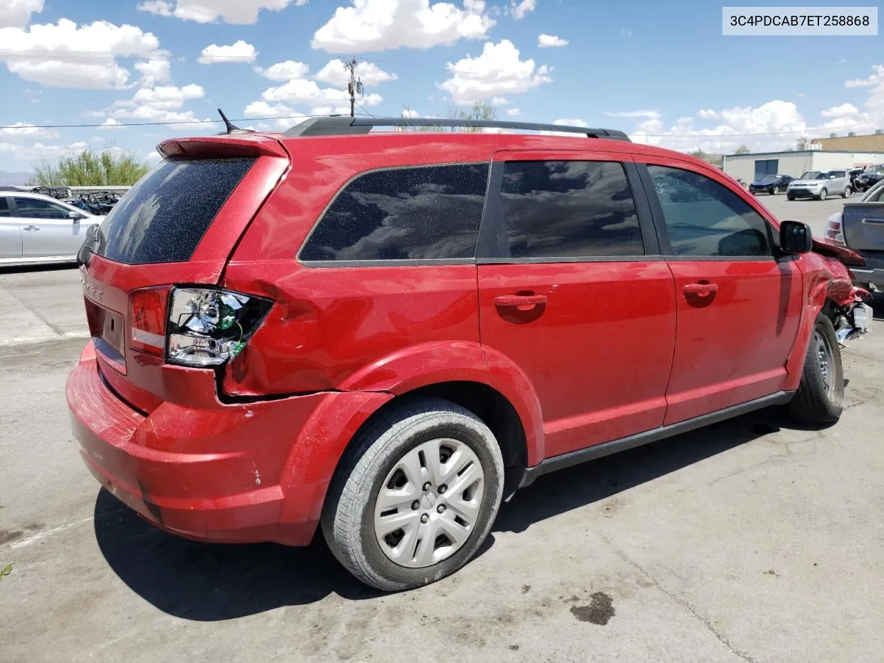 2014 Dodge Journey Se VIN: 3C4PDCAB7ET258868 Lot: 67681214