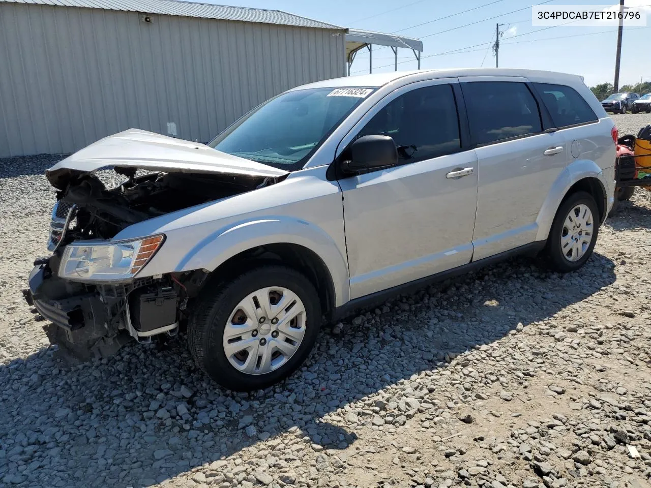 2014 Dodge Journey Se VIN: 3C4PDCAB7ET216796 Lot: 67716324