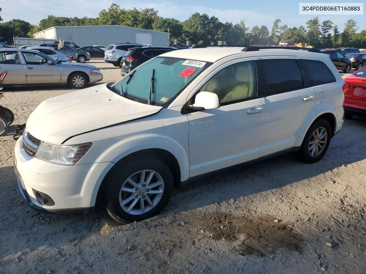 2014 Dodge Journey Sxt VIN: 3C4PDDBG6ET160883 Lot: 70697414