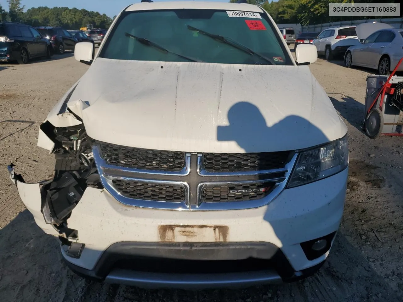 2014 Dodge Journey Sxt VIN: 3C4PDDBG6ET160883 Lot: 70697414