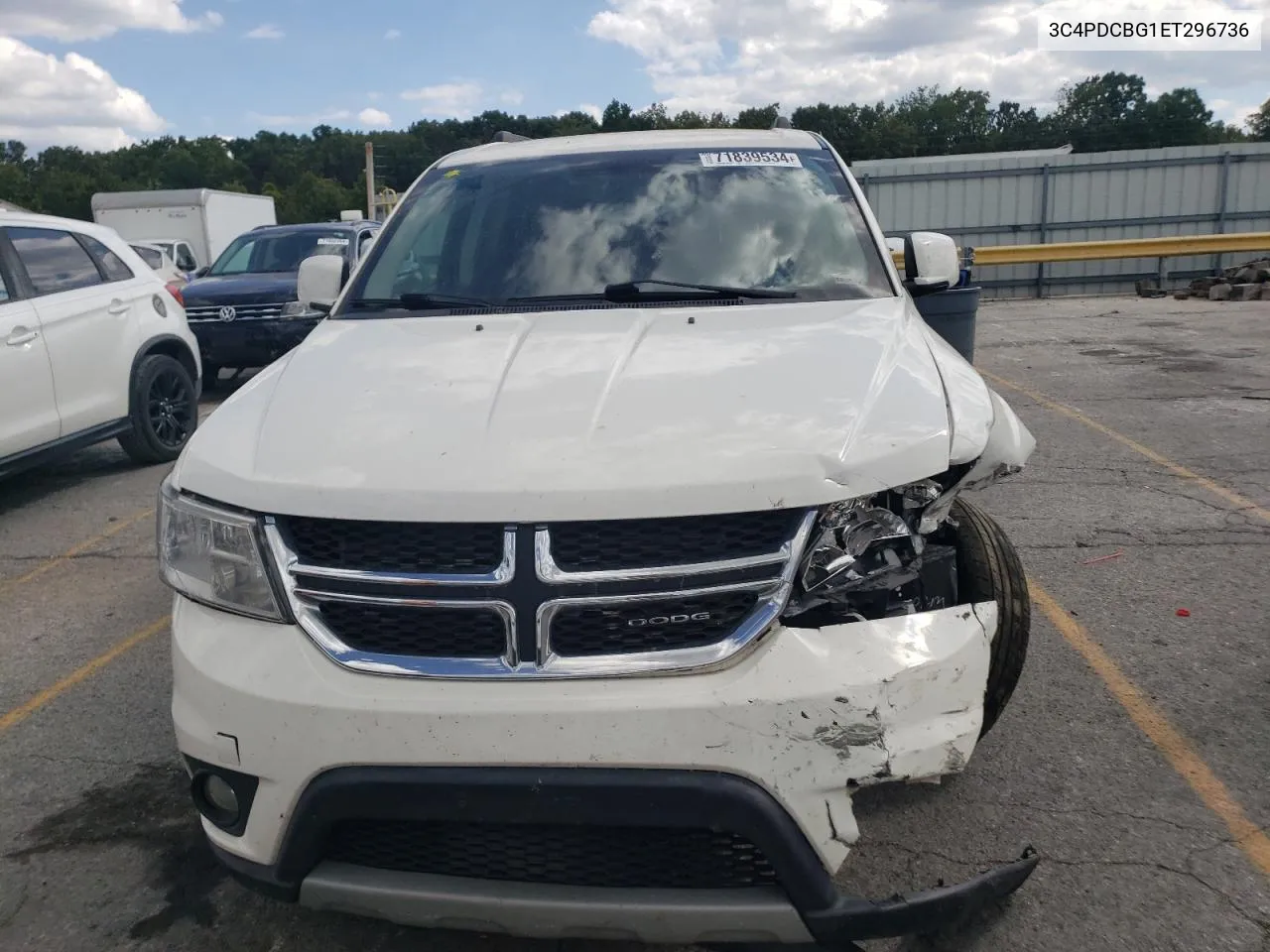 2014 Dodge Journey Sxt VIN: 3C4PDCBG1ET296736 Lot: 71839534