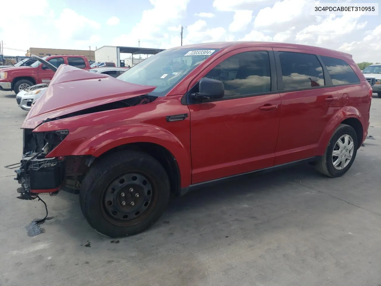 2014 Dodge Journey Se VIN: 3C4PDCAB0ET310955 Lot: 72033304