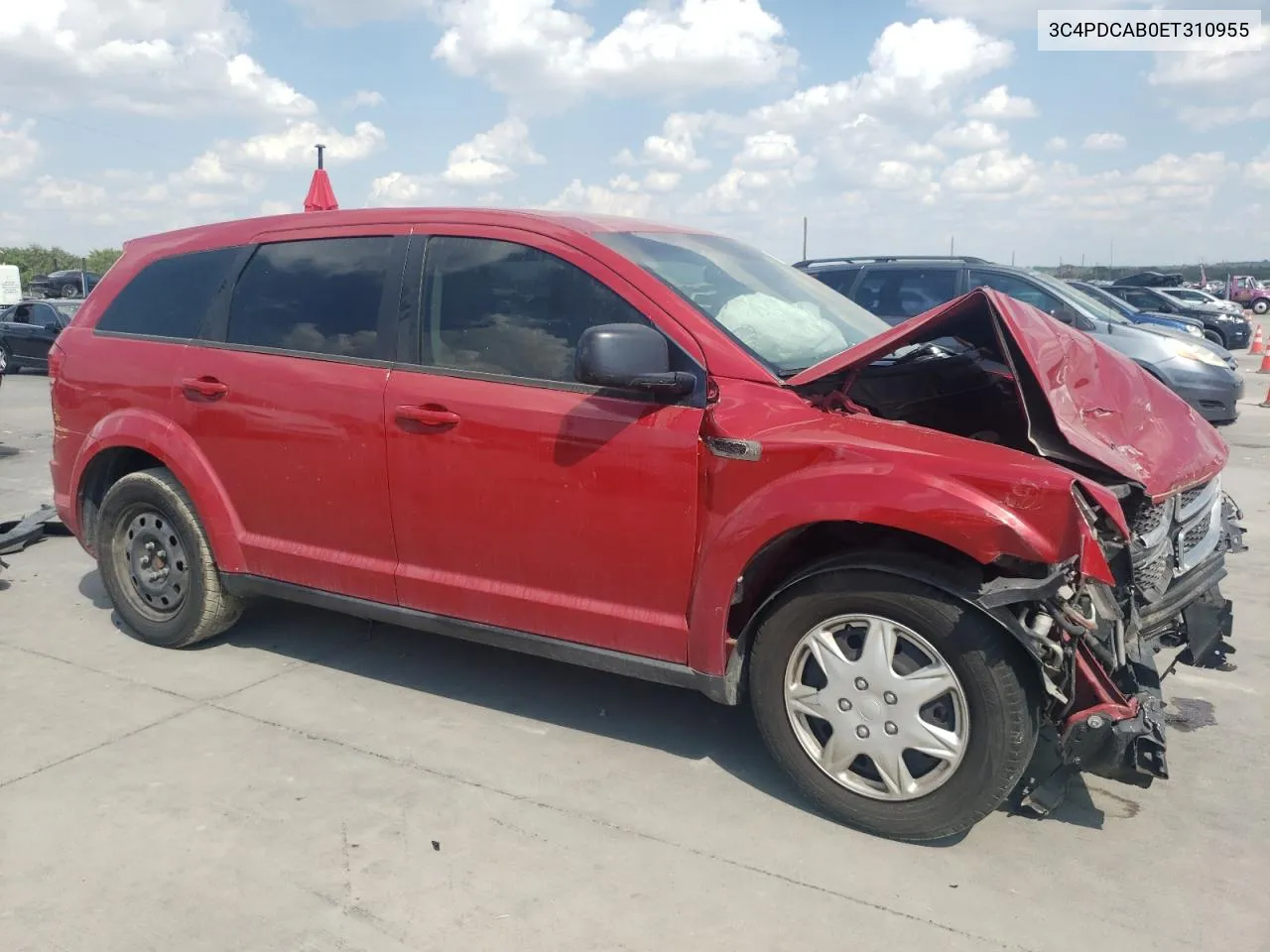 2014 Dodge Journey Se VIN: 3C4PDCAB0ET310955 Lot: 72033304