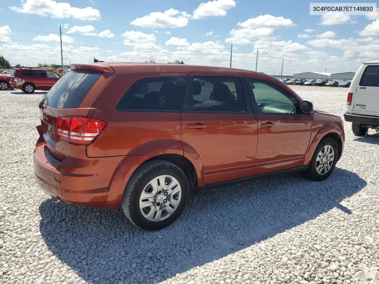 2014 Dodge Journey Se VIN: 3C4PDCAB7ET149830 Lot: 72096274