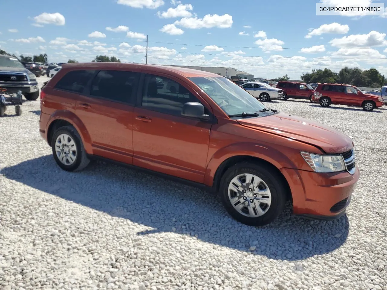 2014 Dodge Journey Se VIN: 3C4PDCAB7ET149830 Lot: 72096274