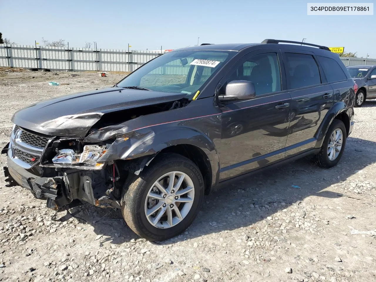 2014 Dodge Journey Sxt VIN: 3C4PDDBG9ET178861 Lot: 72950874