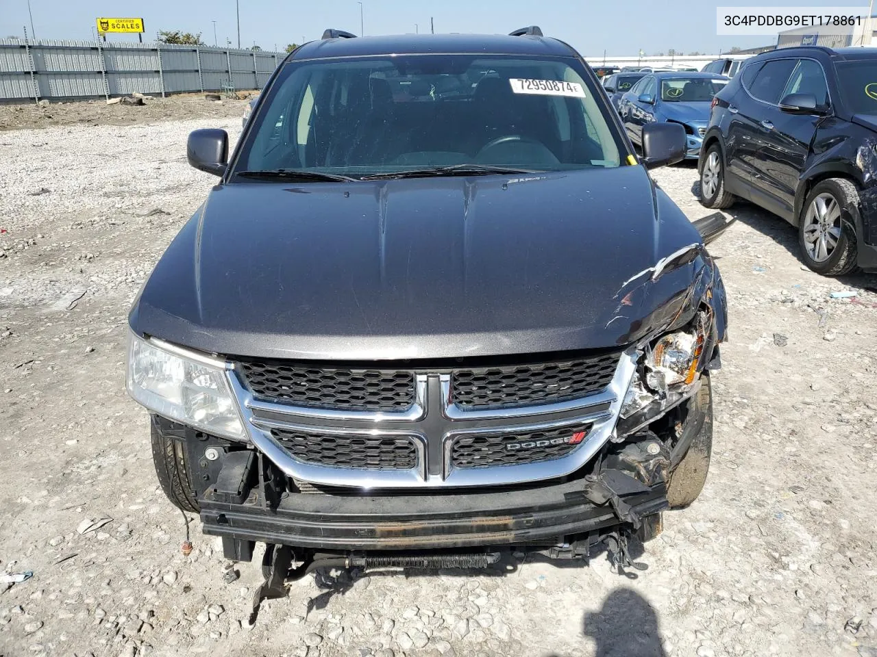 2014 Dodge Journey Sxt VIN: 3C4PDDBG9ET178861 Lot: 72950874