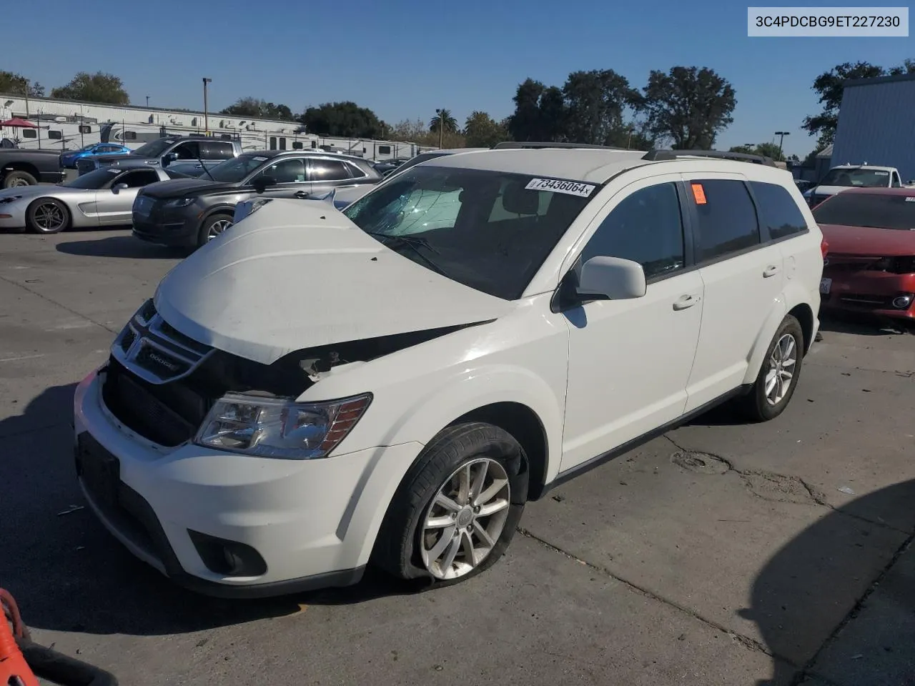 2014 Dodge Journey Sxt VIN: 3C4PDCBG9ET227230 Lot: 73436064