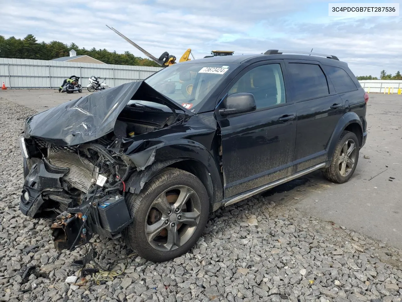 2014 Dodge Journey Crossroad VIN: 3C4PDCGB7ET287536 Lot: 73673424