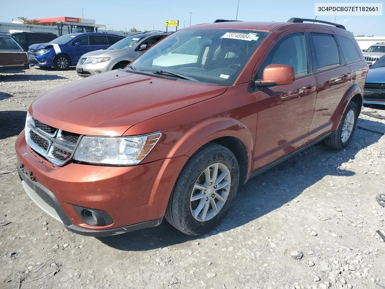 2014 Dodge Journey Sxt VIN: 3C4PDCBG7ET182661 Lot: 73745904