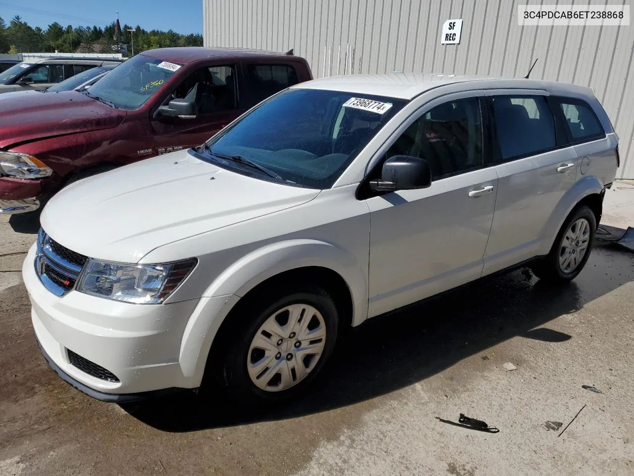 2014 Dodge Journey Se VIN: 3C4PDCAB6ET238868 Lot: 73968774