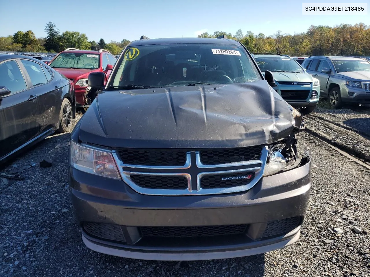 2014 Dodge Journey Se VIN: 3C4PDDAG9ET218485 Lot: 74269264