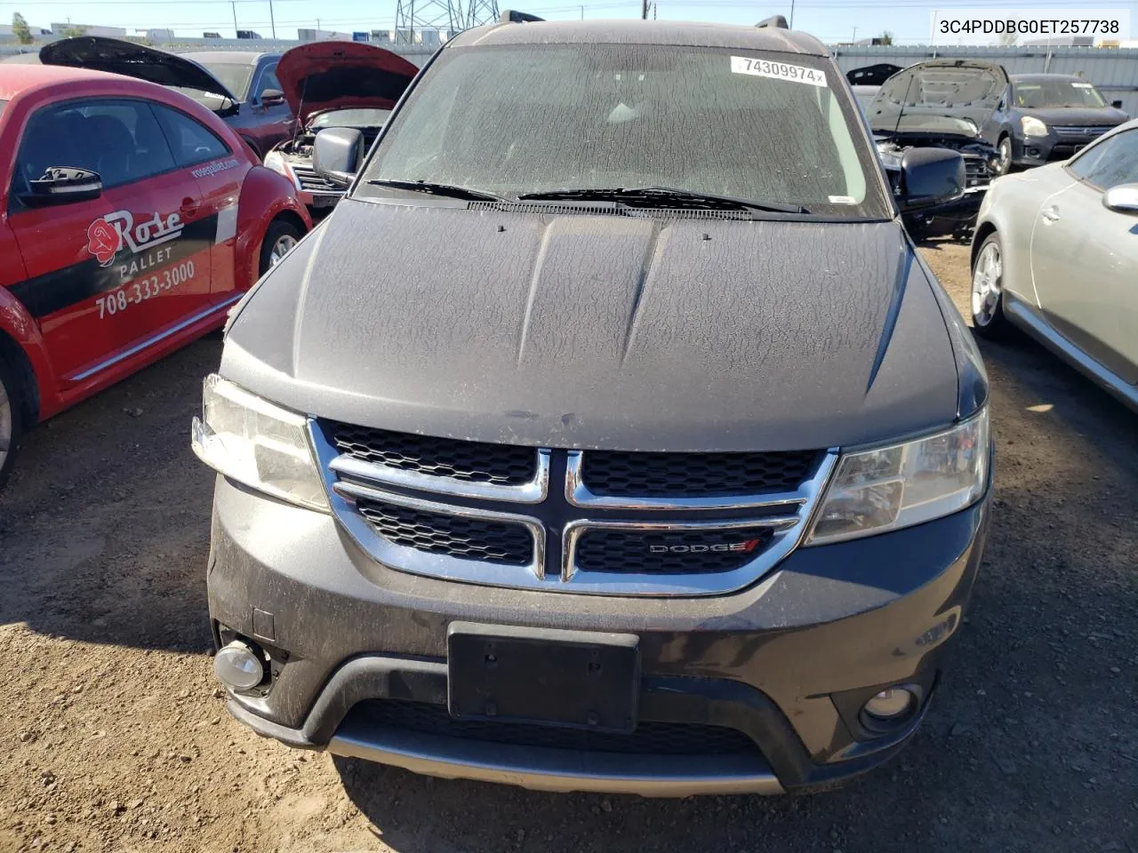 2014 Dodge Journey Sxt VIN: 3C4PDDBG0ET257738 Lot: 74309974