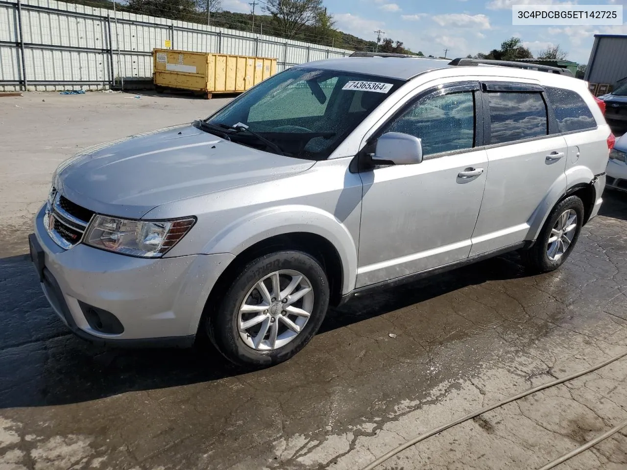 2014 Dodge Journey Sxt VIN: 3C4PDCBG5ET142725 Lot: 74365364