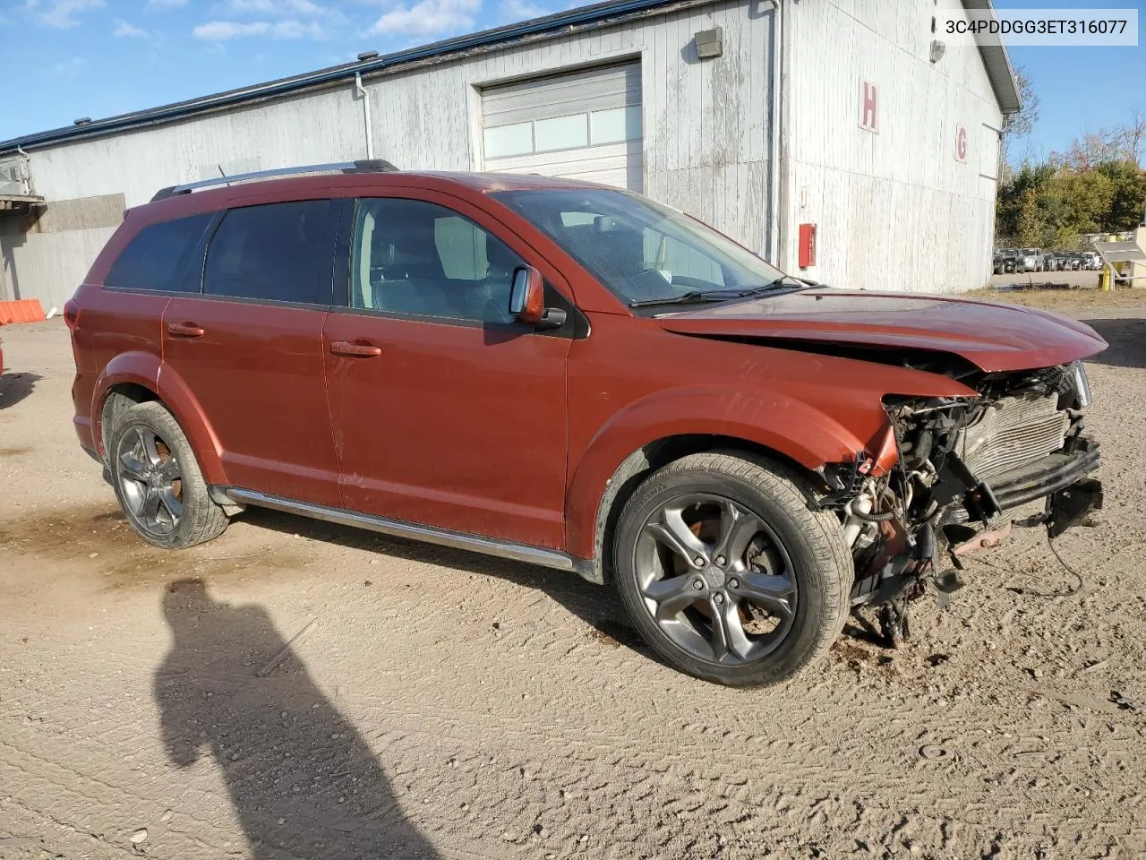 2014 Dodge Journey Crossroad VIN: 3C4PDDGG3ET316077 Lot: 75207754