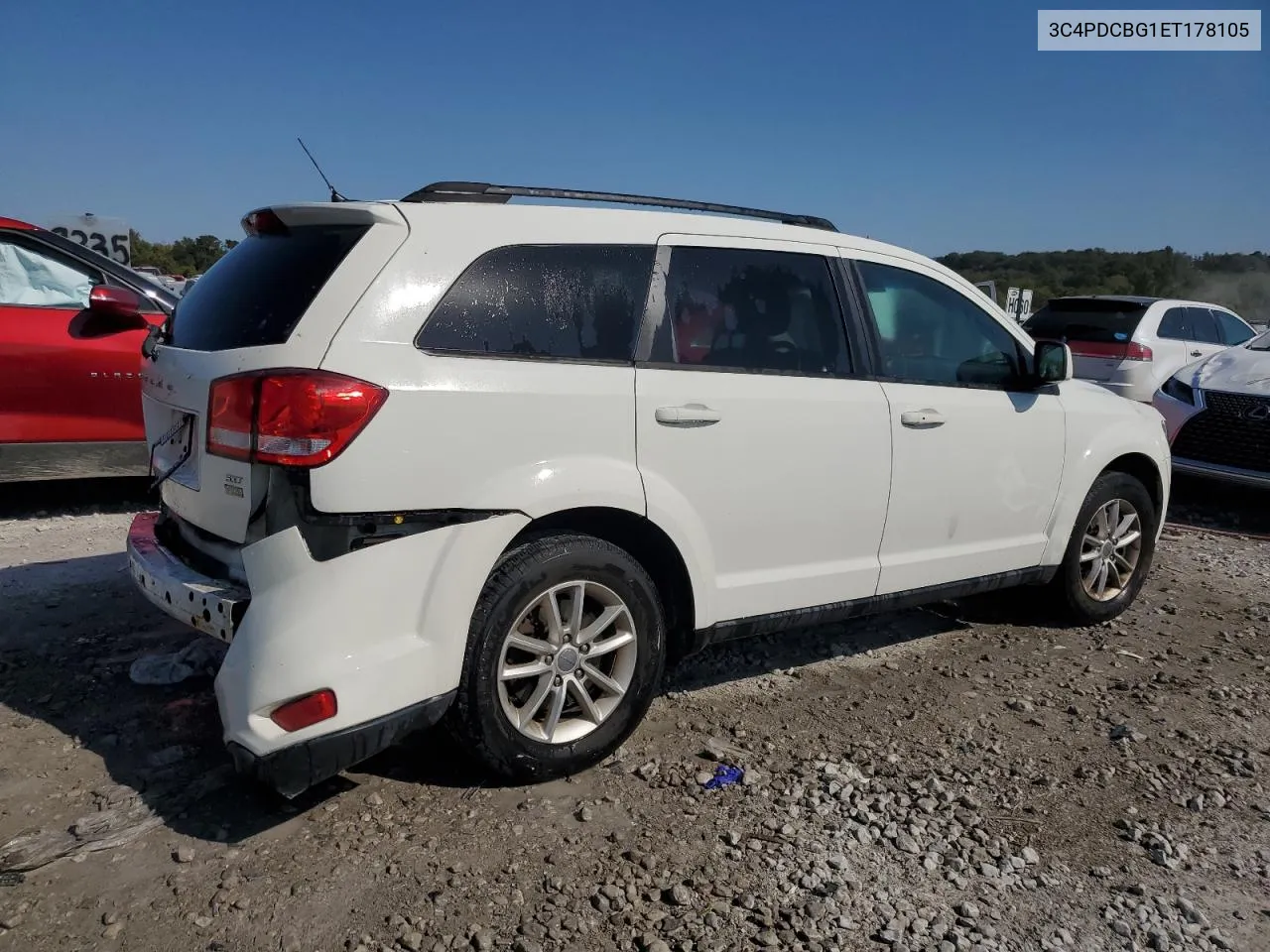 2014 Dodge Journey Sxt VIN: 3C4PDCBG1ET178105 Lot: 75331474