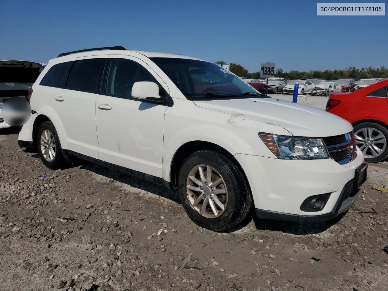 2014 Dodge Journey Sxt VIN: 3C4PDCBG1ET178105 Lot: 75331474