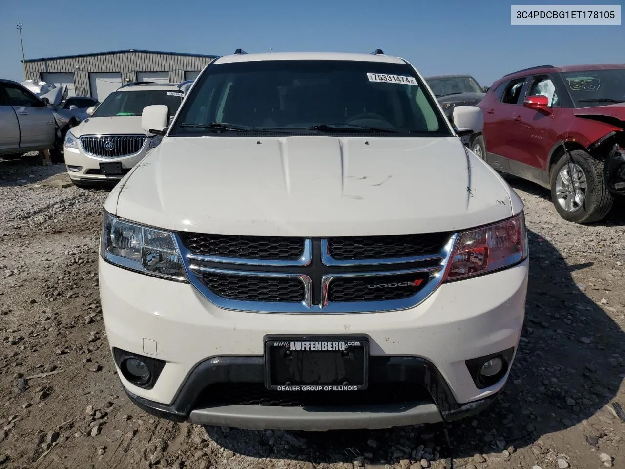 2014 Dodge Journey Sxt VIN: 3C4PDCBG1ET178105 Lot: 75331474